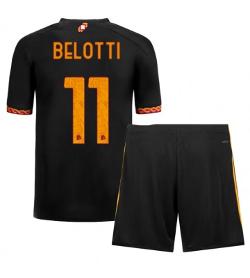 AS Roma Andrea Belotti #11 Tredje trøje Børn 2023-24 Kort ærmer (+ korte bukser)